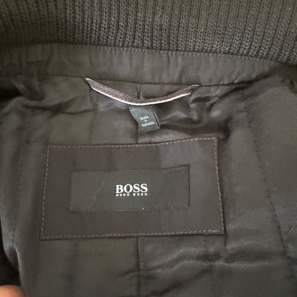 Hugo Boss Wool Cashmere Black Coat